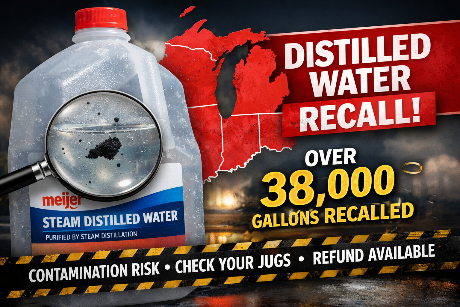 distilled water recall